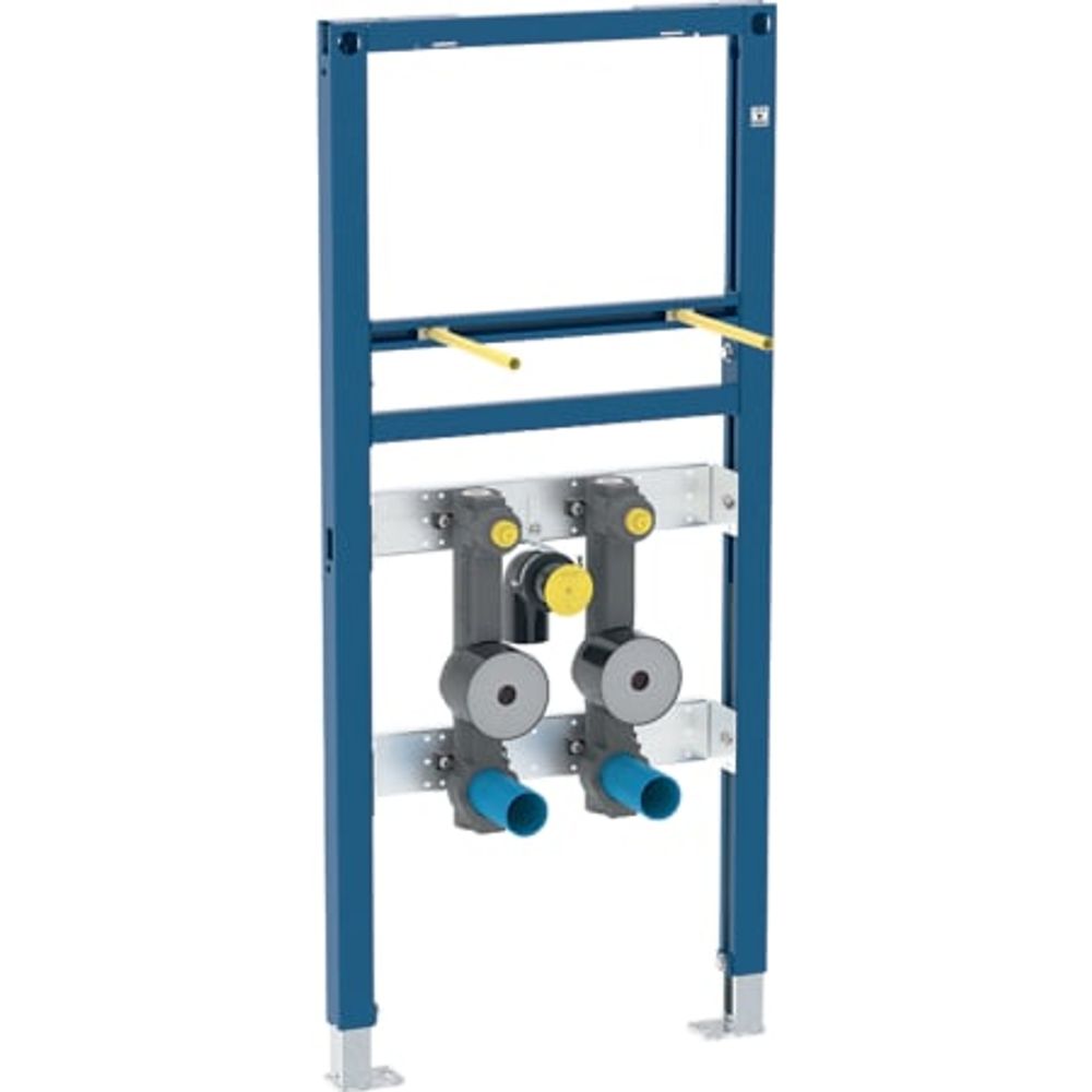 Geberit Duofix Element für Waschtisch, 112 cm, Standarmatur, mit zwei Wasserzählerstrecken, UP-Absperrventil und Anschluss-T-Stück, 111.473.00.1