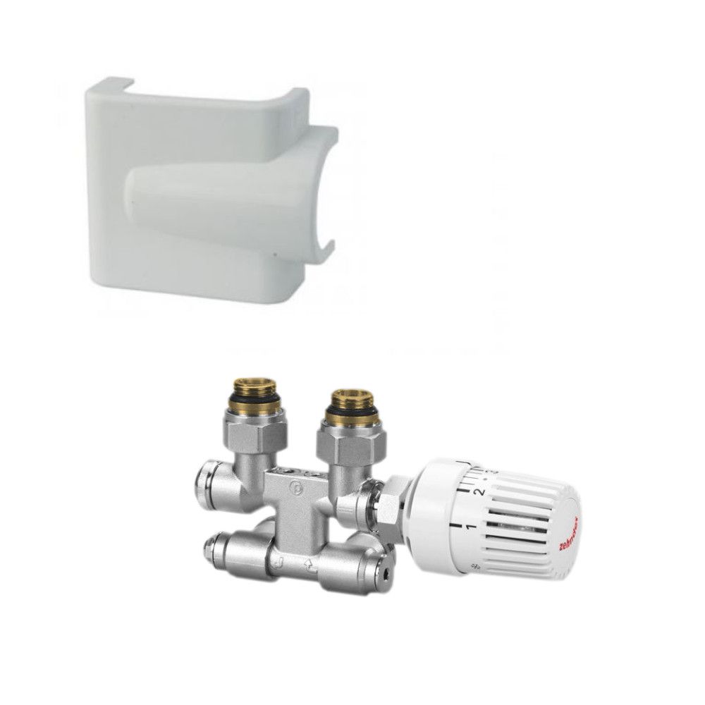 Zehnder Vario Anschluss-Armatur weiß, ohne Thermostatkopf, 976531