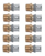 Kermi x-net Gewindeübergang 1/2'' AG - 16, 10 Stück, SHFGU0160AG012