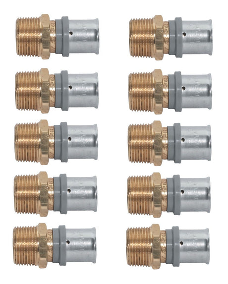 Kermi x-net Gewindeübergang 1/2'' AG - 16, 10 Stück, SHFGU0160AG012