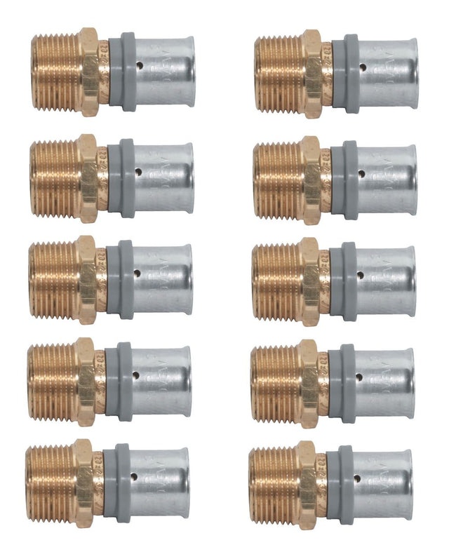 Kermi x-net Gewindeübergang 1/2'' AG - 16, 10 Stück, SHFGU0160AG012