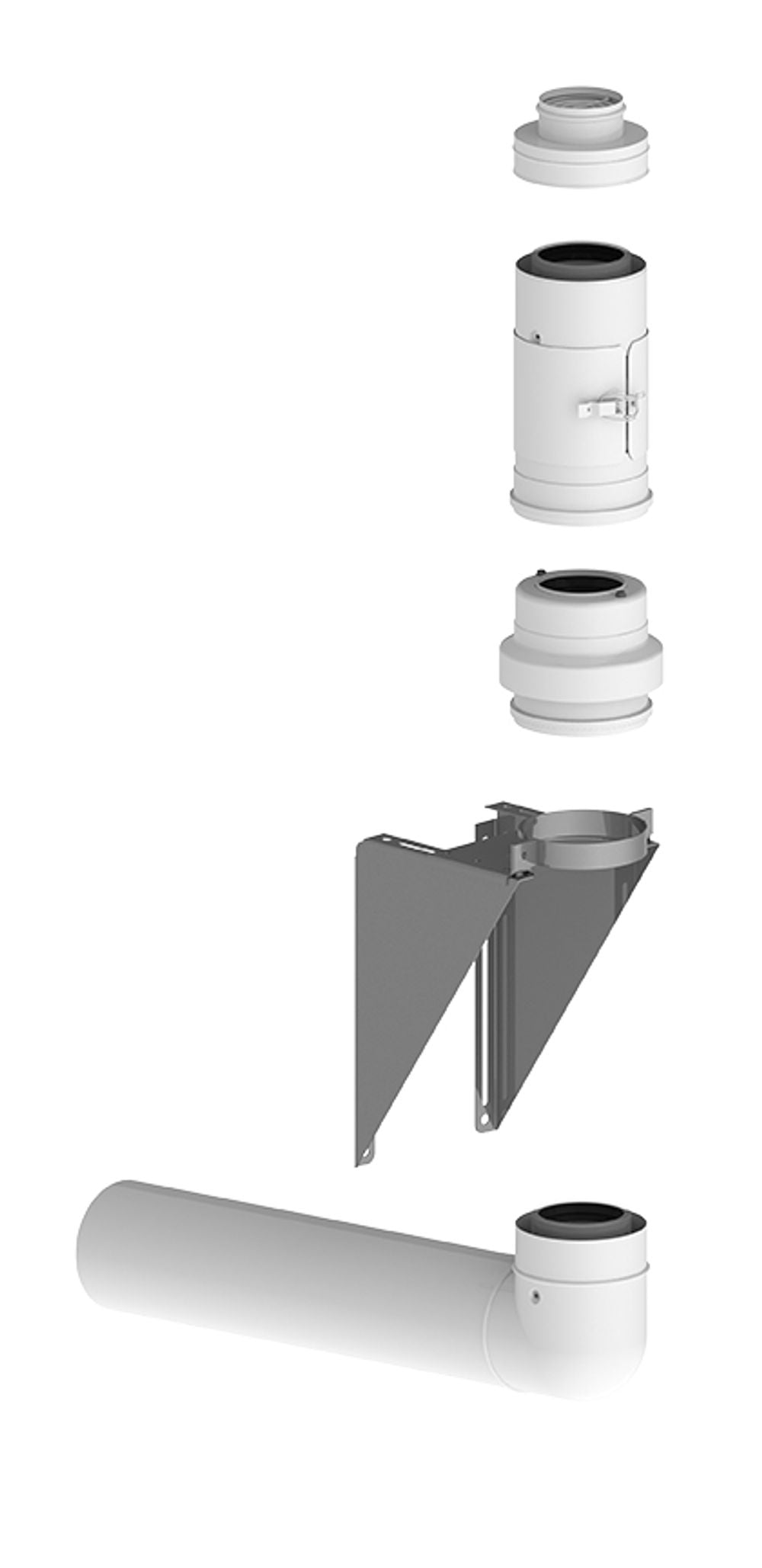 Remeha  PPS-Grundbausatz RUA2/2, DN 80/125, Aussenwand über Dach, 7647999