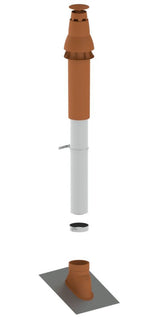 Remeha  PPS-Grundbausatz RUD2, DN 100/150, Schrägdach, rot, Q01135R
