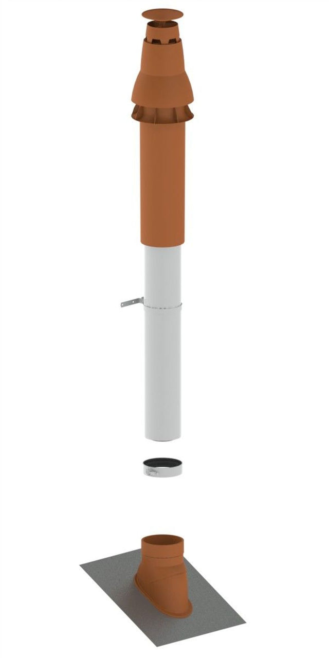 Remeha  PPS-Grundbausatz RUD2, DN 100/150, Schrägdach, rot, Q01135R