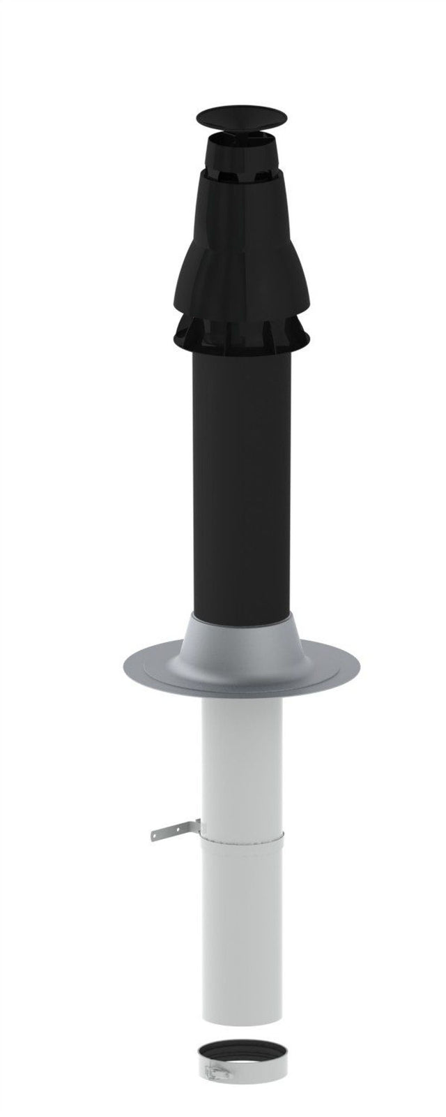 Remeha  PPS-Grundbausatz RUD1, DN 100/150, Flachdach, anthrazit, Q01125