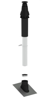 Remeha  PPS-Grundbausatz RUD2, DN 100/150, Schrägdach, anthrazit, Q01135