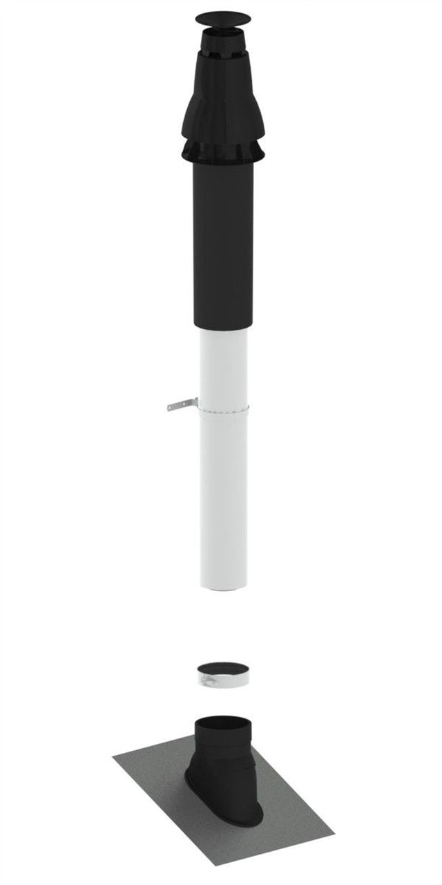 Remeha  PPS-Grundbausatz RUD2, DN 100/150, Schrägdach, anthrazit, Q01135