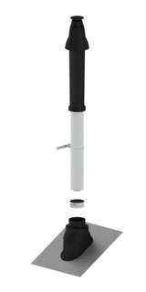 Remeha  PPS-Grundbausatz RUD2, DN 60/100, Schrägdach, anthrazit, W01317