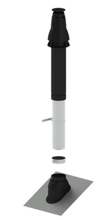Remeha  PPS-Grundbausatz RUD2, DN 80/125, Schrägdach, anthrazit, W01303