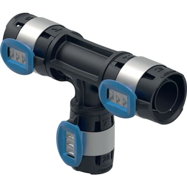 Geberit FlowFit T-Stück reduziert,  DN 20 / 15 / 15,  dø 25 mm, 620.102.00.1