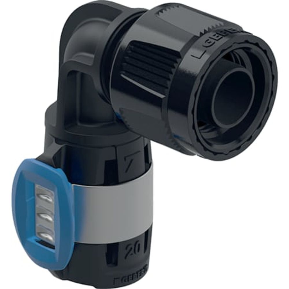 Geberit FlowFit Übergangswinkel 90° mit MasterFix,  DN 15, 620.491.00.1