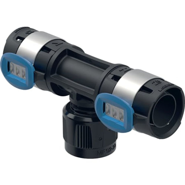 Geberit FlowFit Übergangs-T-Stück mit MasterFix, Durchgang,  DN 20 / 15 / 15,  dø 25 mm, 620.382.00.1