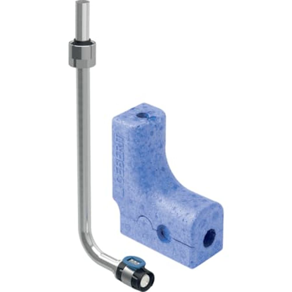 Geberit FlowFit Metallrohr-Anschlussbogen 90° mit Anschlussverschraubung für Eurokonus,  DN 15 / 20,  dø 20 mm, 619.401.22.1