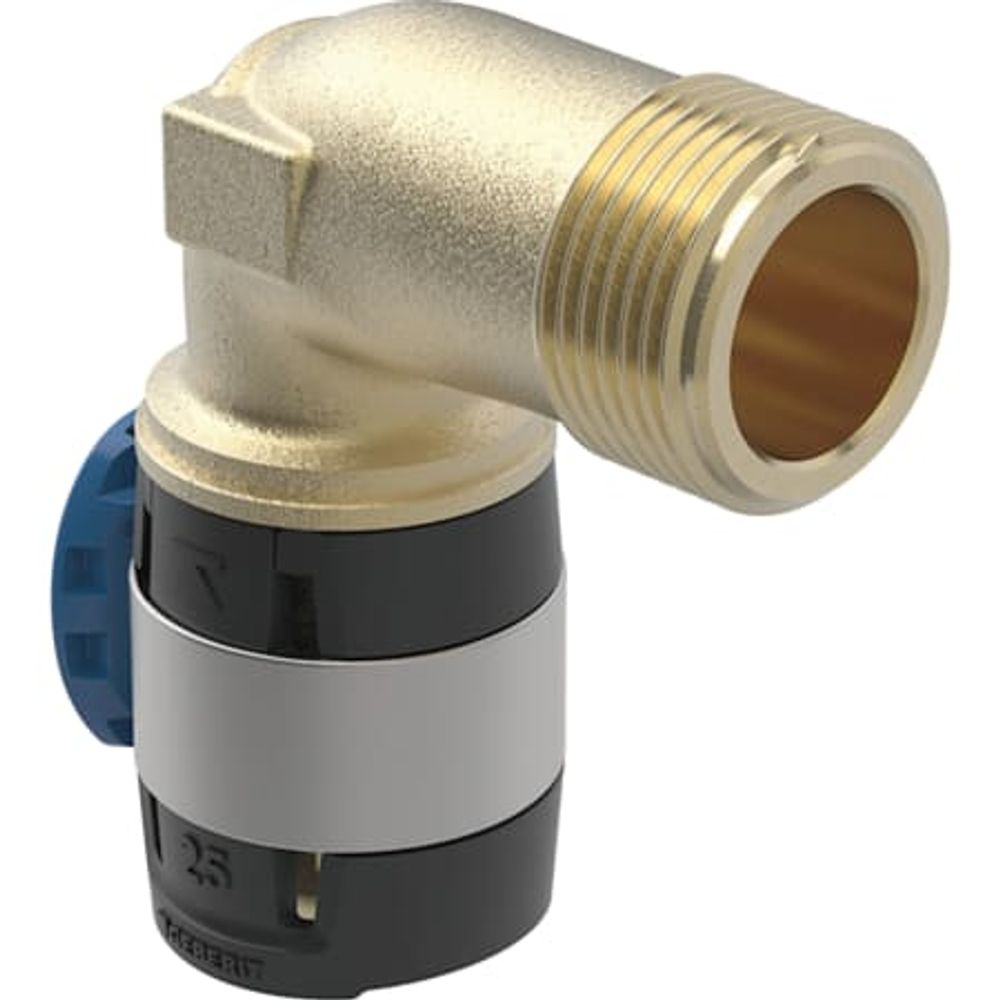 Geberit FlowFit Übergangsbogen 90° mit Außengewinde, lang,  DN 20,  dø 25 mm, 620.526.00.1