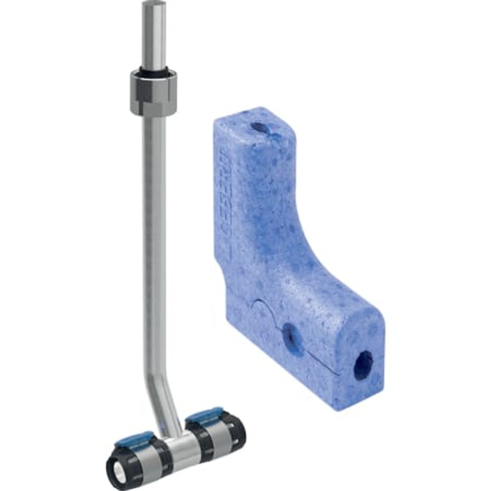 Geberit FlowFit Metallrohr-Anschluss-T-Stück mit Anschlussverschraubung für Eurokonus,  DN 15 / 20 / 15, 619.421.22.1