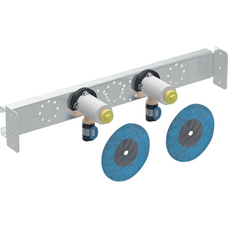 Geberit FlowFit Anschlusswinkel 90° vormontiert, zweifach, gerade,  DN 15, 619.671.00.1
