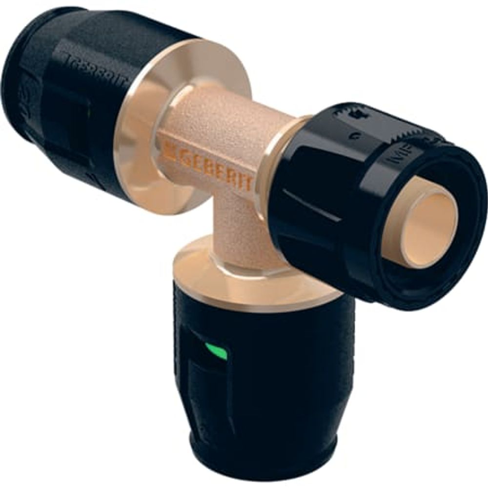 Geberit PushFit Übergangs-T-Stück mit MasterFix, Abzweig,  DN 15 / 15 / 15, 651.503.00.1
