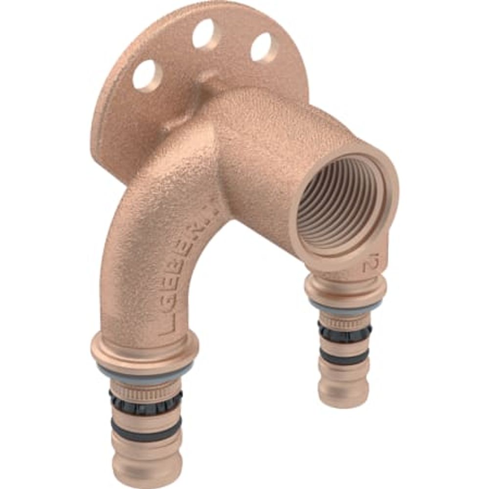Geberit Mepla Doppelanschlusswinkel 90°,  DN 15 / 12,  dø 20 mm, 602.275.00.5