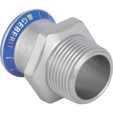 Geberit Mapress Edelstahl Übergang mit Außengewinde,  DN 20,  dø 22 mm, 31707