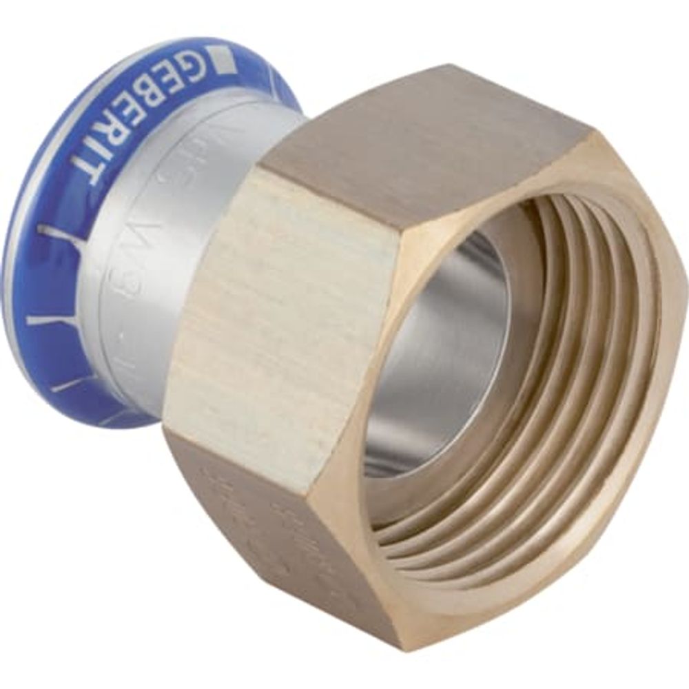 Geberit Mapress Edelstahl Übergang mit Überwurfmutter,  DN 12,  dø 15 mm, 35072