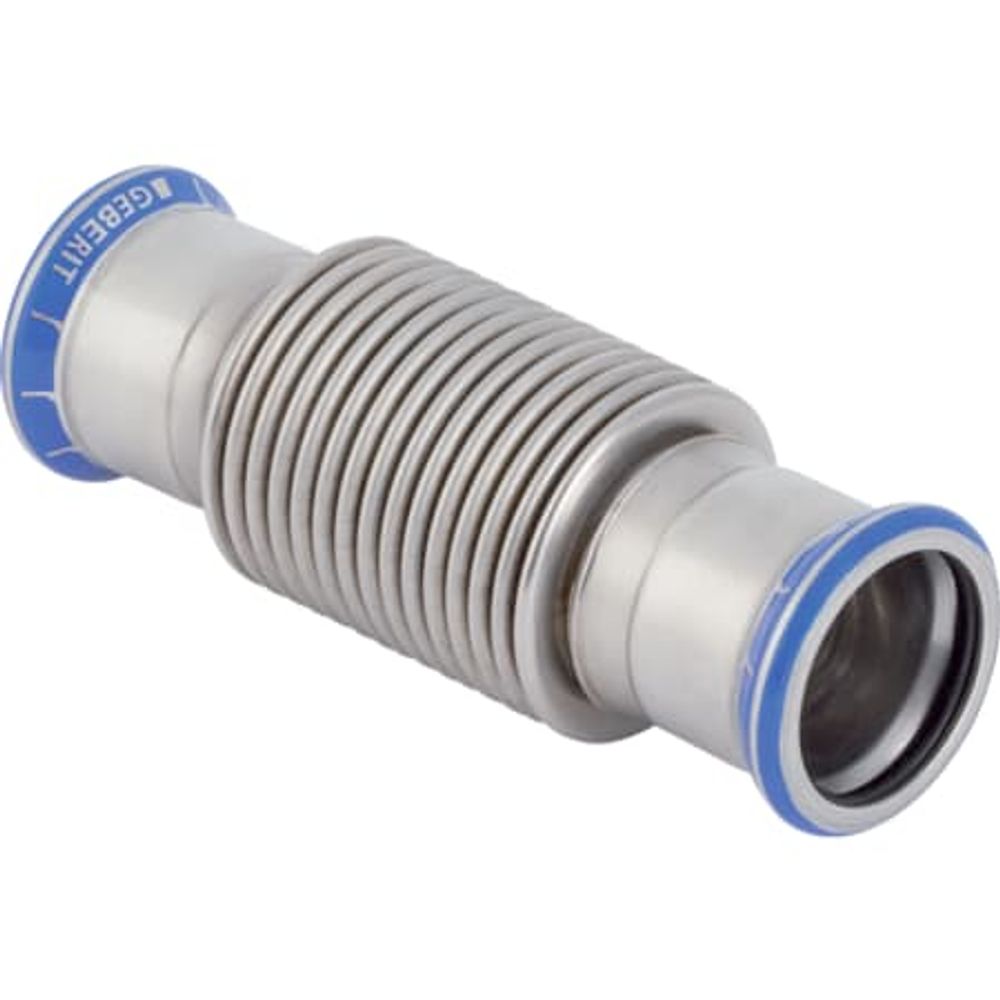 Geberit Mapress Edelstahl Axialkompensator mit Pressmuffen,  DN 12, 33932