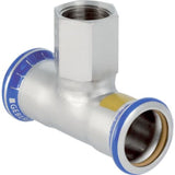 Geberit Mapress Edelstahl T-Stück mit Innengewinde (Gas),  DN 20 / 15 / 20,  dø 22 mm, 34055