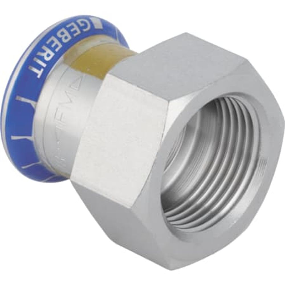 Geberit Mapress Edelstahl Übergang mit Innengewinde (Gas),  DN 25,  dø 28 mm, 34089