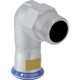 Geberit Mapress Edelstahl Übergangswinkel 90° mit Außengewinde (Gas),  DN 25 / 20, 34154