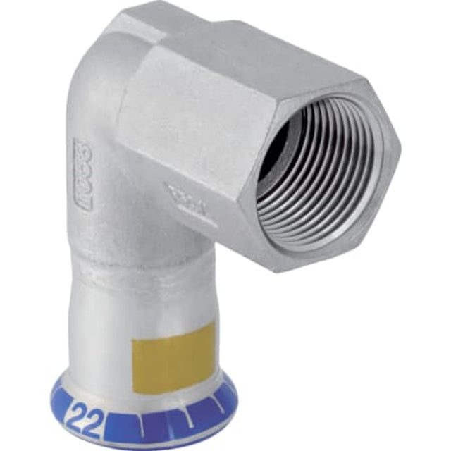 Geberit Mapress Edelstahl Übergangswinkel 90° mit Innengewinde (Gas),  DN 20, 34146