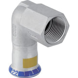 Geberit Mapress Edelstahl Übergangswinkel 90° mit Innengewinde (Gas),  DN 15, 34145