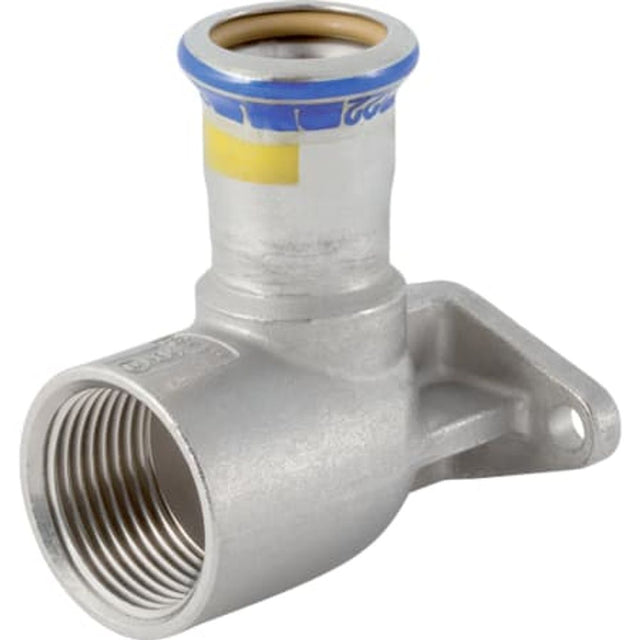 Geberit Mapress Anschlusswinkel 90° abgesetzt, Lochkreis 50 mm (Gas),  DN 25,  dø 28 mm, 91100