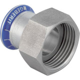 Geberit Mapress Edelstahl Übergang mit Überwurfmutter aus CrNi-Stahl (LABS-frei),  DN 25, 85075
