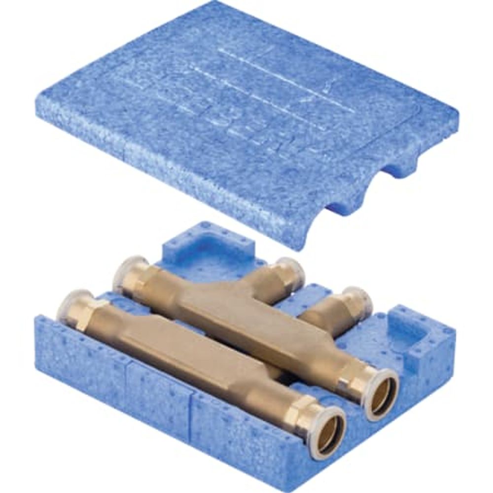 Geberit Mapress Kreuzungs-T-Stück mit Dämmbox,  DN 20 / 15 / 20, 63118