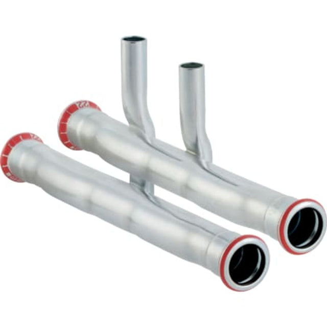 Geberit Mapress C-Stahl Set Anschluss-T-Stück für Vor- und Rücklauf,  DN 12, 24002