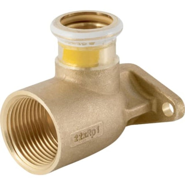 Geberit Mapress Kupfer Anschlusswinkel 90° abgesetzt, Lochkreis 50 mm (Gas),  DN 25,  dø 28 mm, 91106