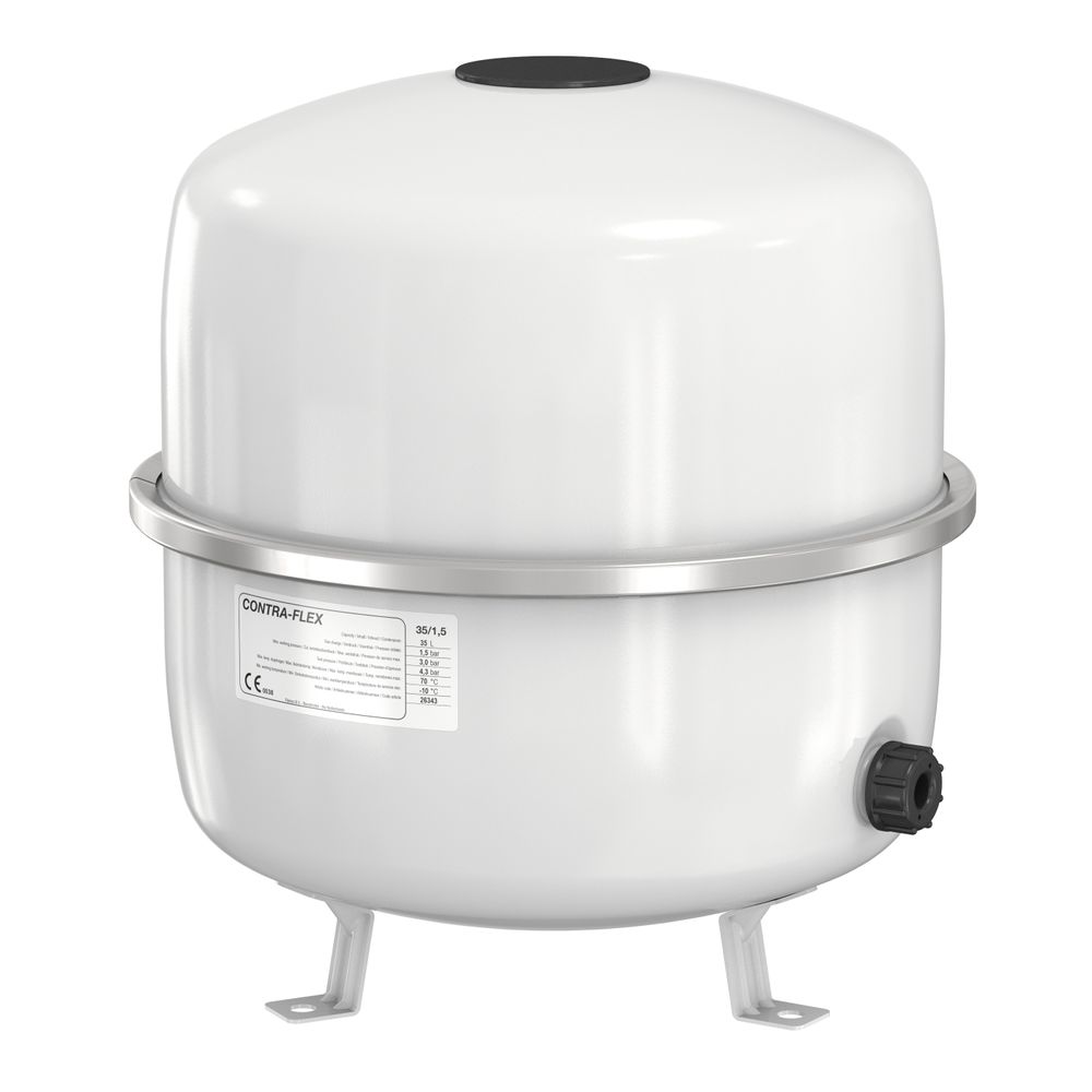 Flamco Ausdehnungsgefäß Contra-Flex 35 L/1,5 bar (3 bar) weiß, für HZ, 26333