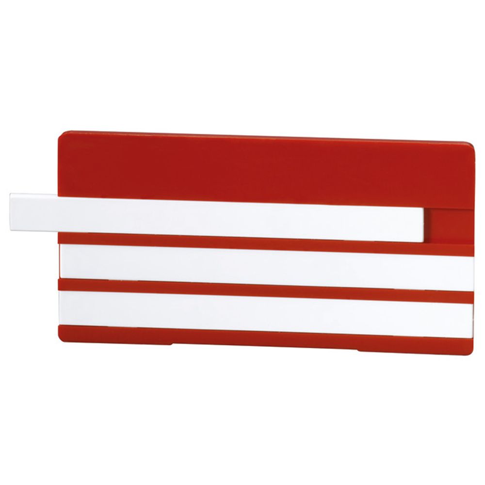 Flamco Bezeichnungsschild m. 3 Leerleisten 100 x 50mm Kunststoff rot, F55104.06