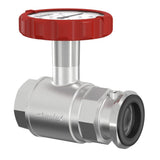Flamco Pumpen-KH m. Thermometergr. rot, SKB DN32 G1 1/4i PN16 MS vern., F10136