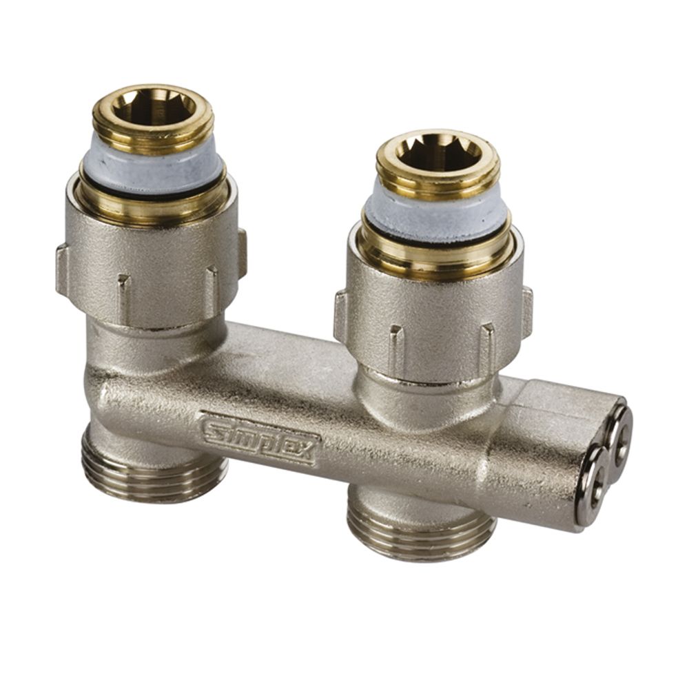 Flamco Umlenkstück Durchg. M. Absperr. D1/50 G3/4i x G3/4a MS vern. m. Nippel, F10076