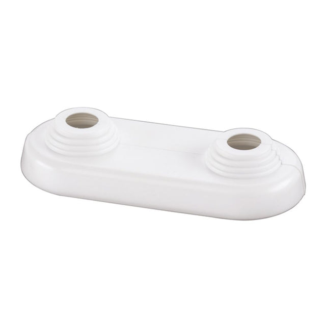 Flamco Doppelrosette flach 10-22mm x Achsabstand 50mm Kst. weiß, F44214