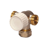 Flamco Dreiwegethermostatventiluntertl. DN15 Voreinstellung, Anbindung rechts kugeld., M1237421