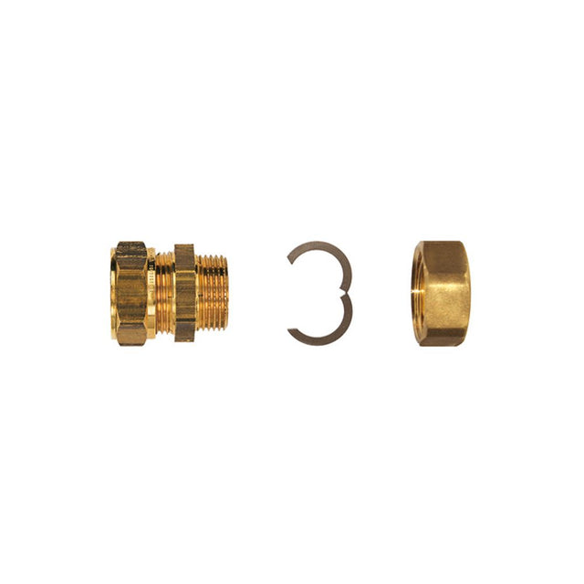 Flamco FixLock Verschraubungsset DN 16, 22 mm Klemmringverschraubung, MG29611.11FL