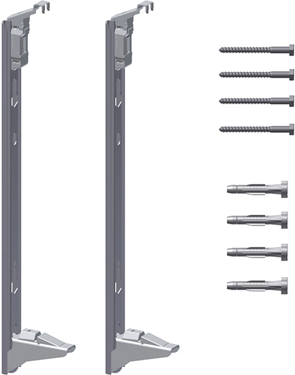 Kermi Wandschienen-Set BH900, für Profilflachheizkörper, ZB02970007