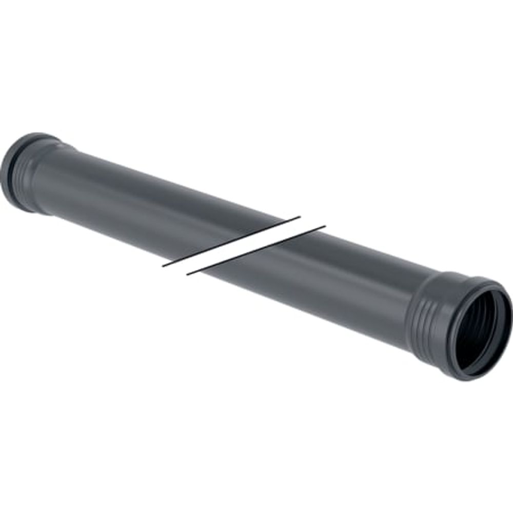 Geberit Silent-Pro Rohr mit zwei Muffen,  DN 70,  dø 75 mm, 393.311.14.1