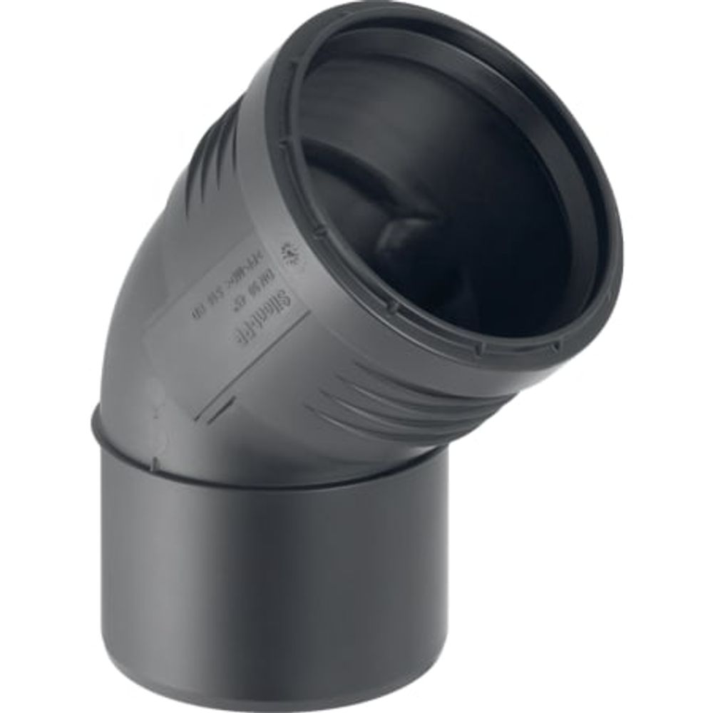 Geberit Silent-PP Bogen,  DN 100,  dø 110 mm, 390.524.14.1