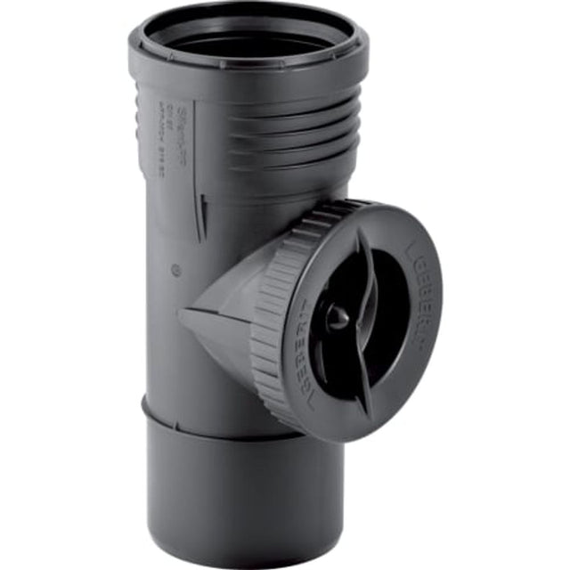 Geberit Silent-PP Reinigungsstück 90° mit runder Serviceöffnung,  DN 100, 390.527.14.1