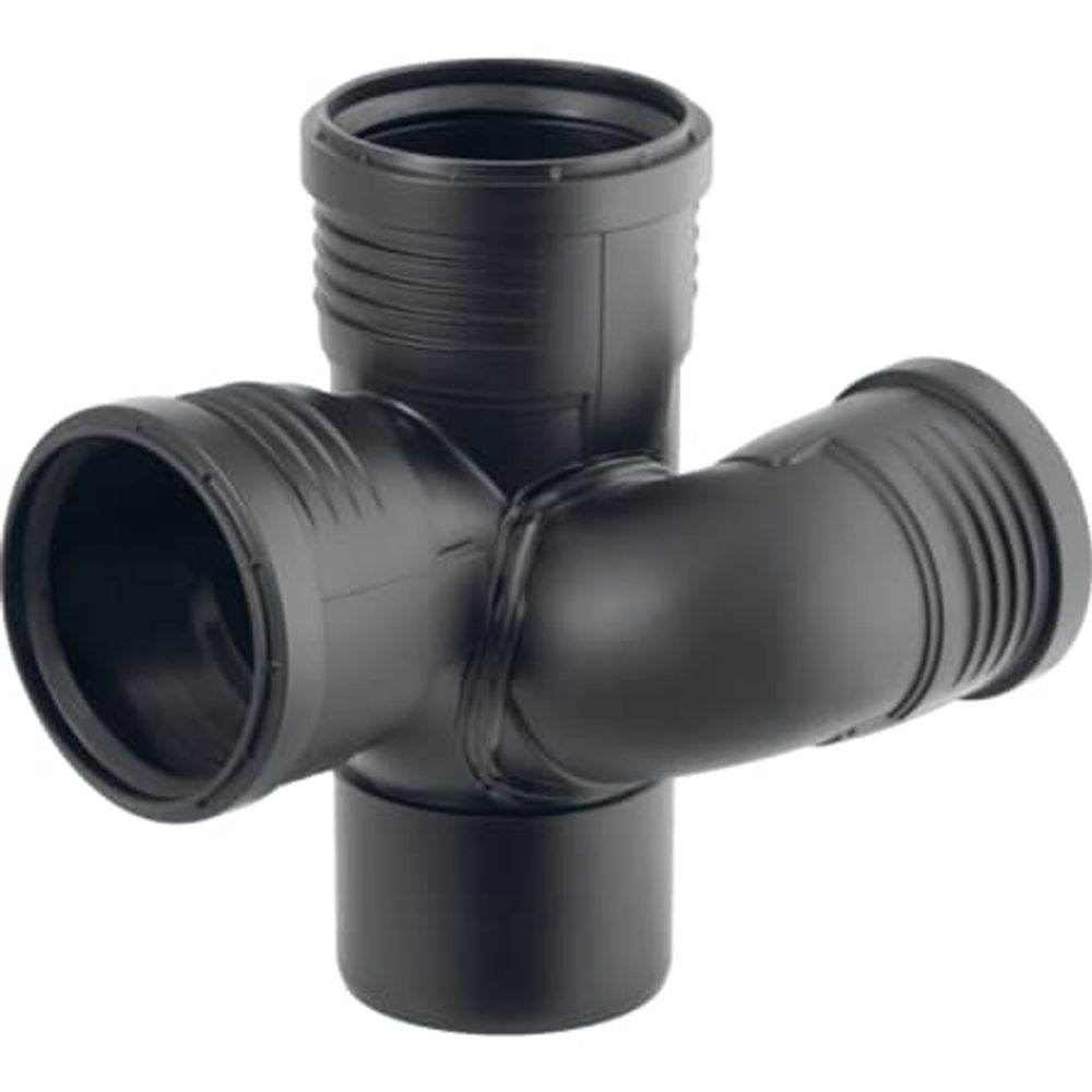 Geberit Silent-PP Schachtbogenabzweig 87,5° links,  DN 90 / 70 / 90, 390.464.14.1