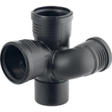 Geberit Silent-PP Schachtbogenabzweig 87,5° links,  DN 100 / 70 / 100, 390.564.14.1