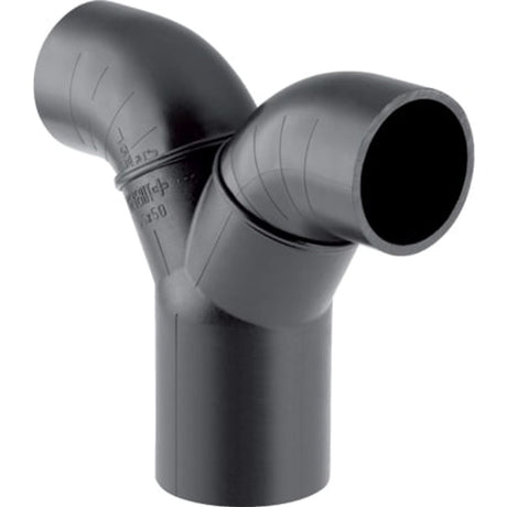 Geberit PE Doppelanschlussbogen 90° für Manschette,  DN 56 / 50, 363.472.16.1