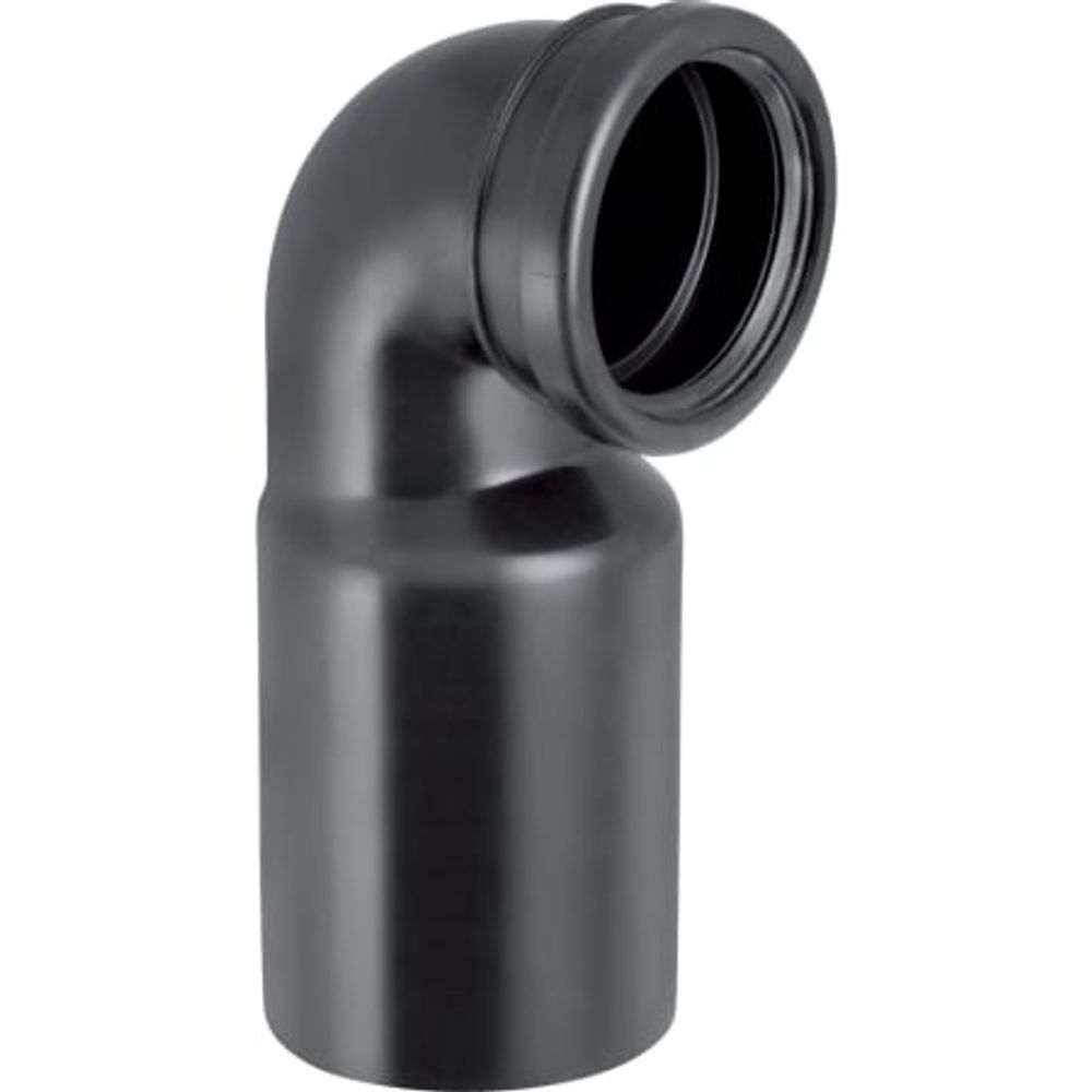Geberit PE Anschlussbogen 90° für Wand-WC, mit Erweiterung,  DN 100 / 100, 367.792.16.1